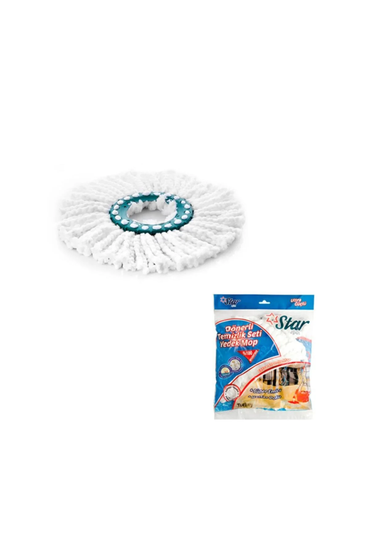 Starplus Mikrofiber Yedek Mop Dönerli Başlıklı Str109