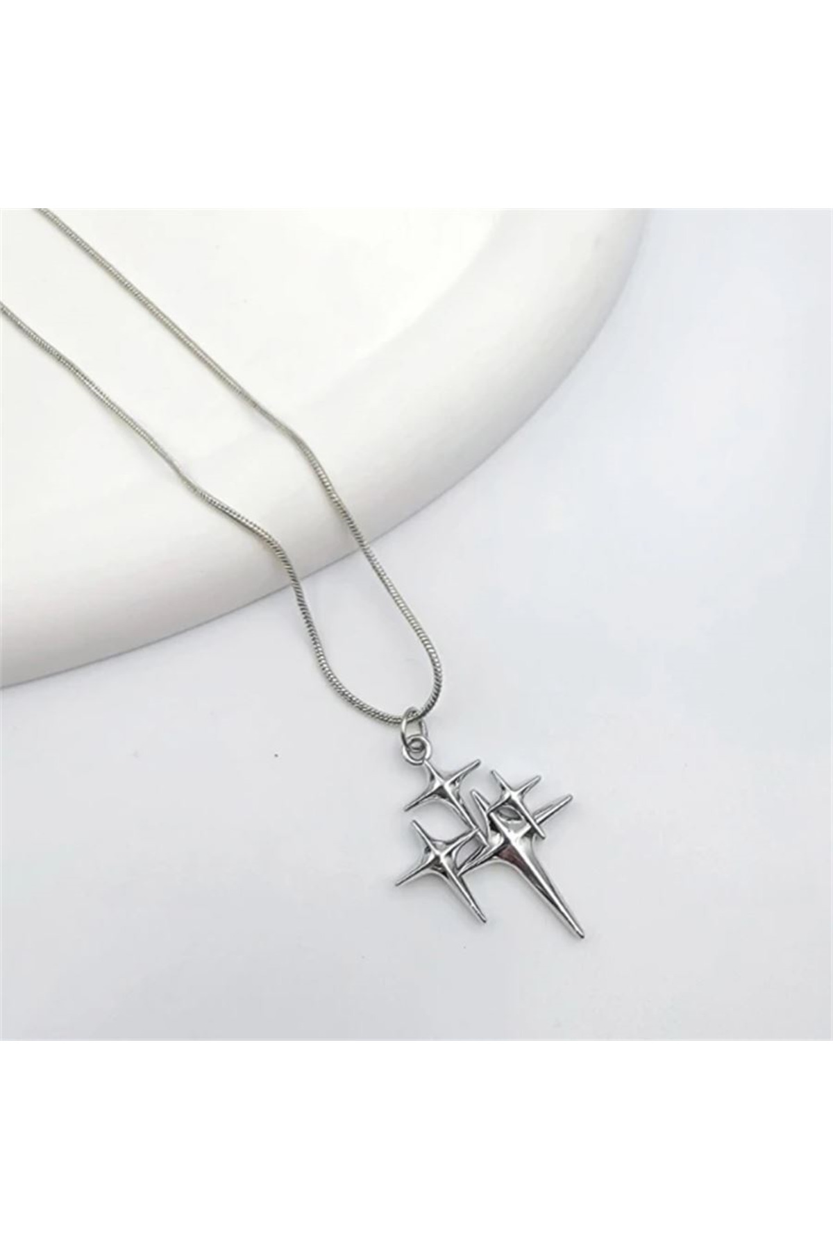 Stars Silver Zincirli Kolye