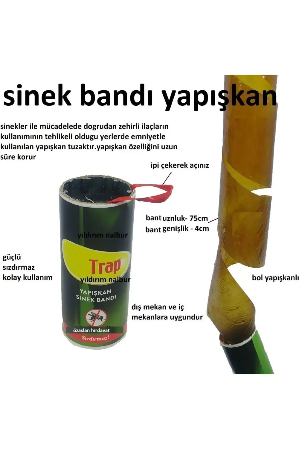 Startrap 24 Adet Sinek Bandı Sinek Yapışkanı Kartuş Fly Cathcher