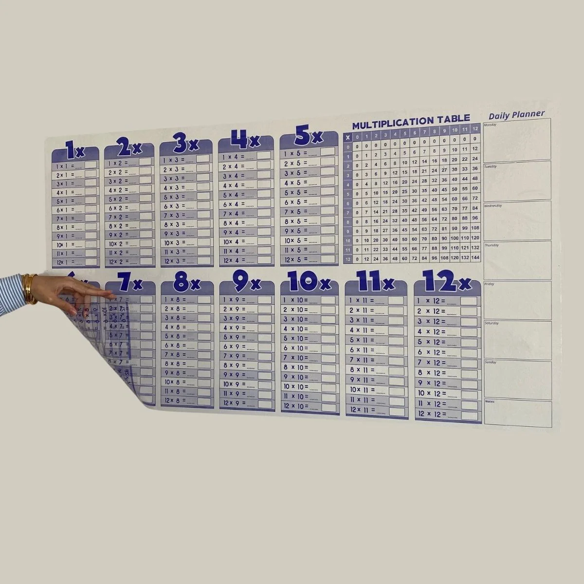 Statik Akıllı Kağıt Ingilizce Çarpım Tablosu 100x56 Cm(1 Adet Silgili Kalemli) Statik Akıllı Kağıt Ingilizce Çarpım Tablosu 100x56 Cm(1 Adet Silgili Kalemli) Fiyatı, Yorumları ve Özellikleri