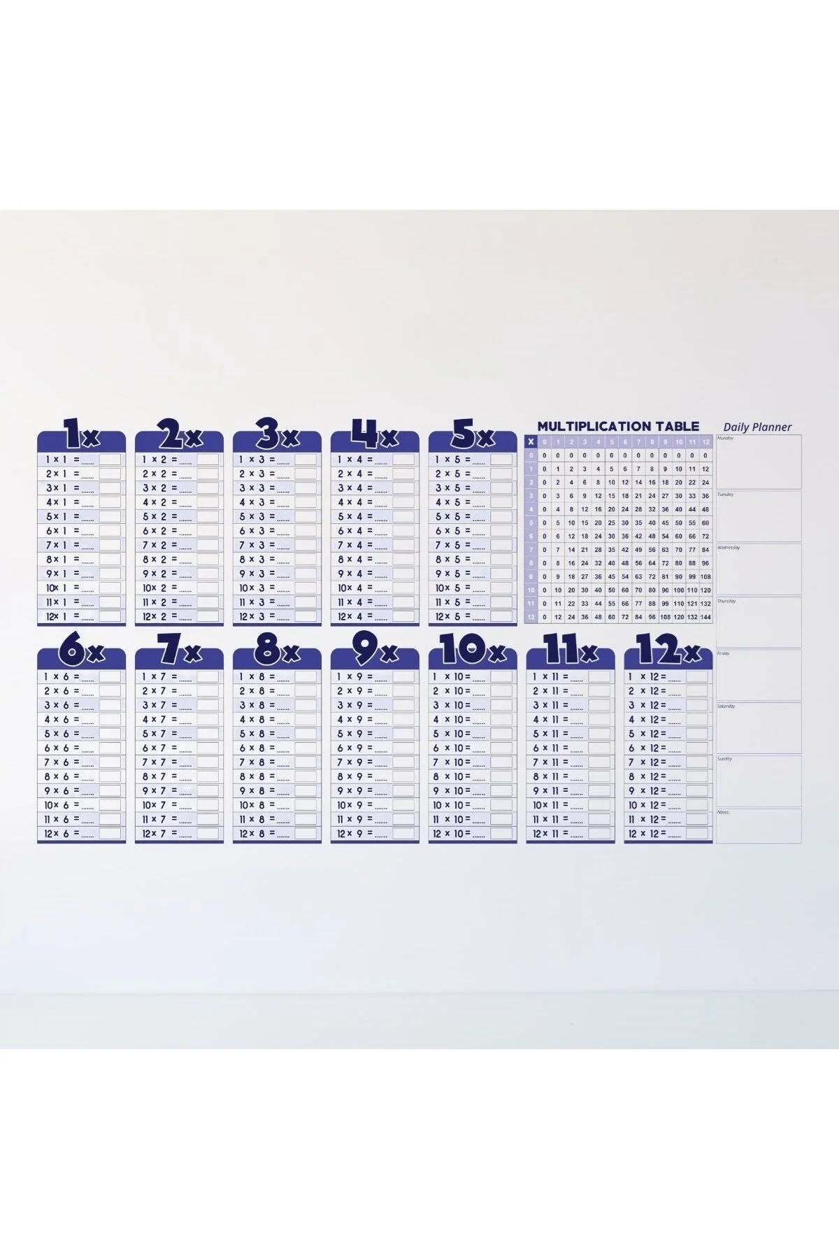 ® Statik Akıllı Kağıt Ingilizce Çarpım Tablosu 100x56 Cm ® Statik Akıllı Kağıt Ingilizce Çarpım Tablosu 100x56 Cm - Görsel 5