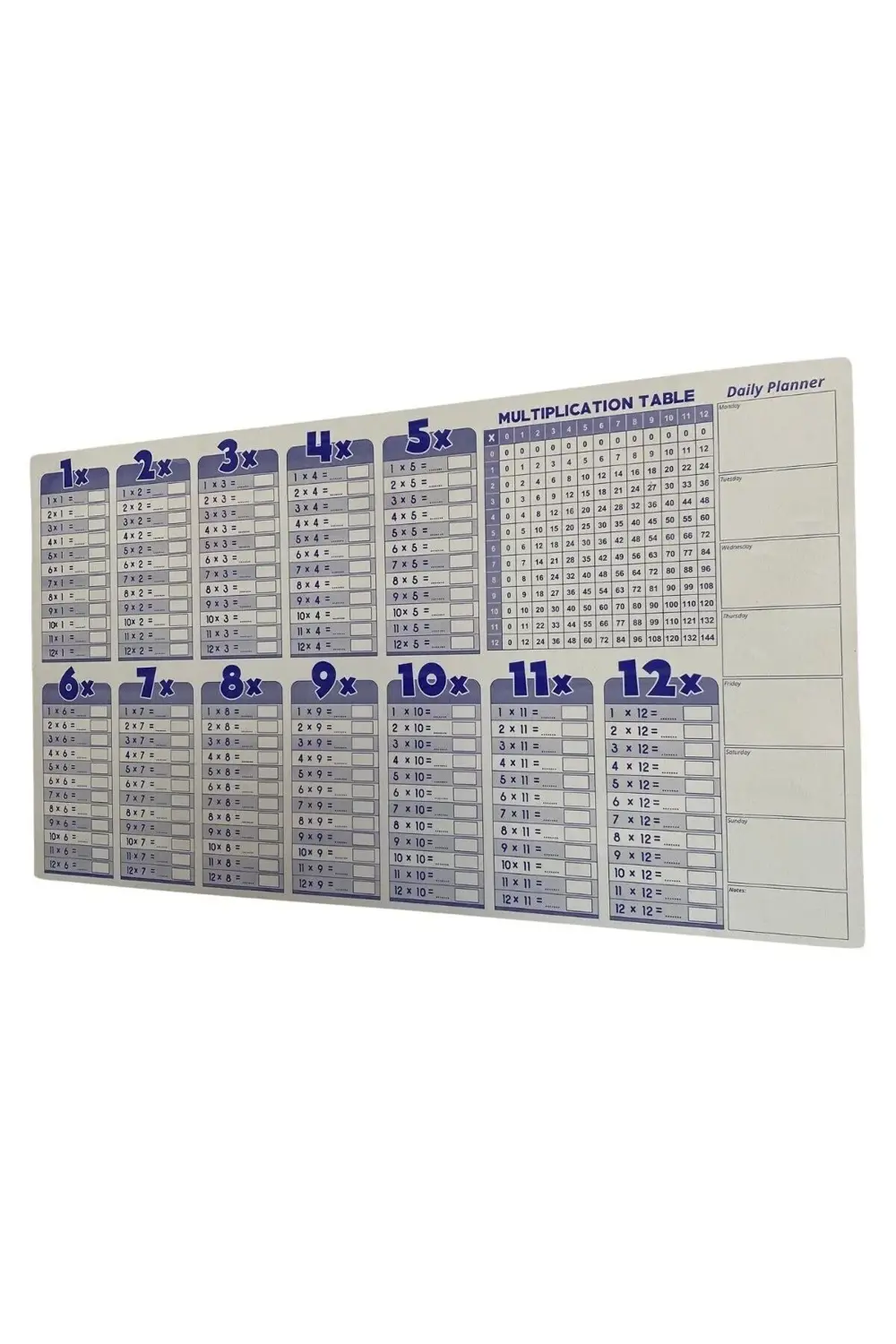 ® Statik Akıllı Kağıt Ingilizce Çarpım Tablosu 100x56 Cm(1 Adet S