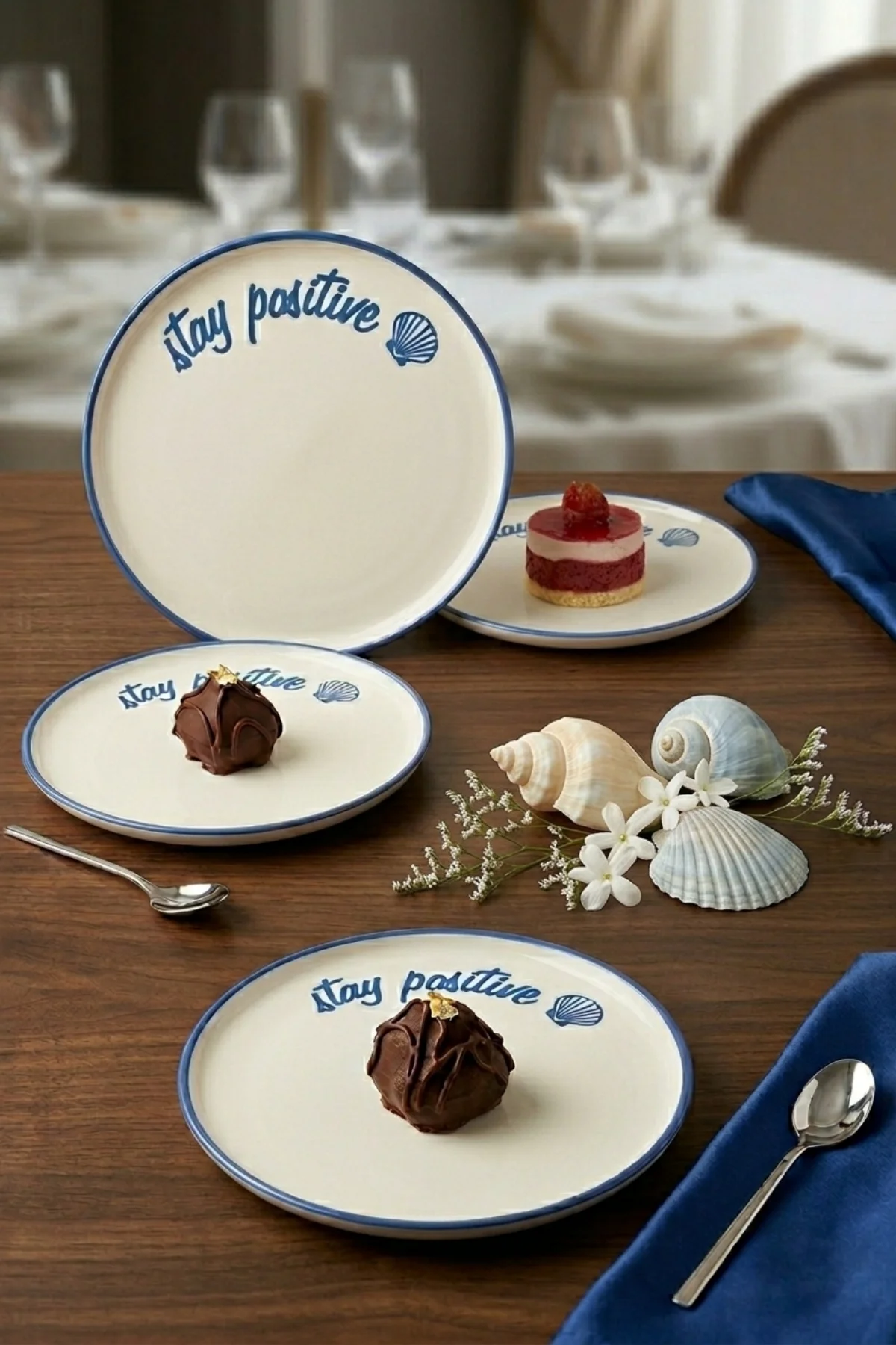 Stay Positive Nordic Pasta Tabağı 22 Cm 4 Adet 22952