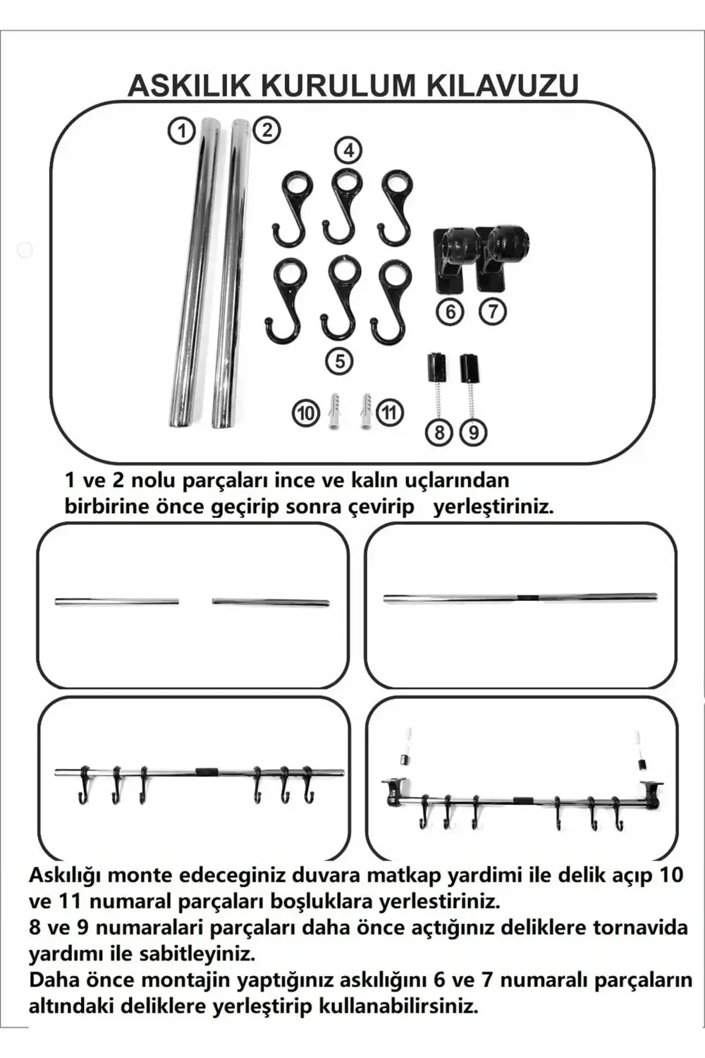 STD Askılı Ve Sepetli Retro Mutfak Seti Klasik