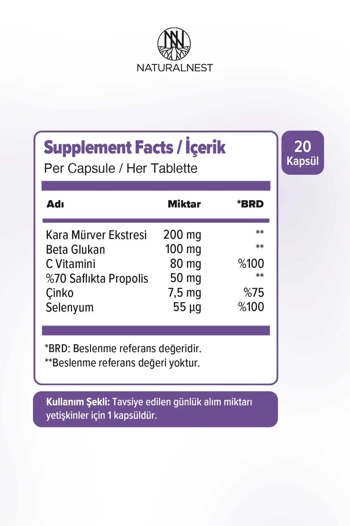 STD Immy Sambucus 20 Kapsül ( TEKLİDİR )