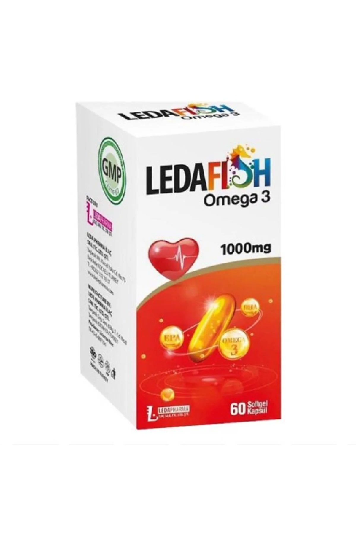 STD Ledafish Omega 3 1000 mg 60 Softgel ( TEKLİDİR )