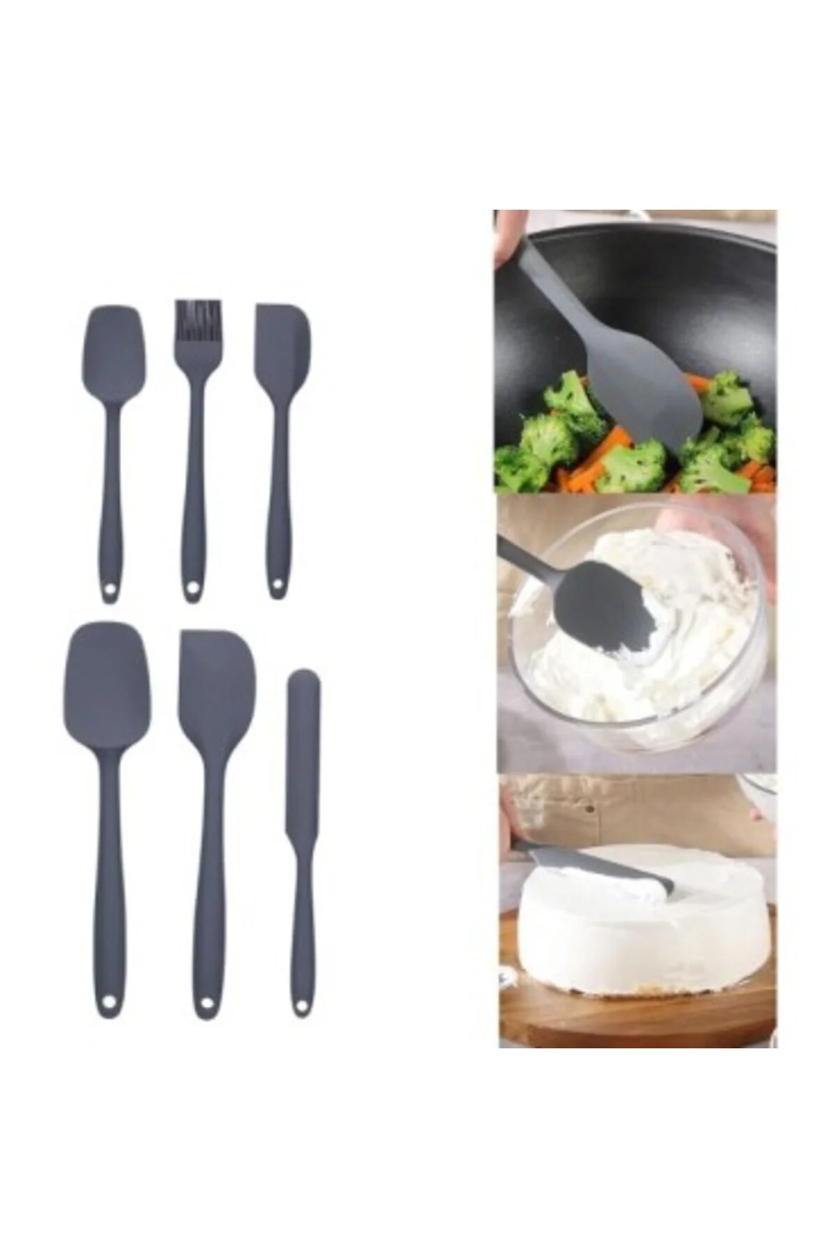 STD Silikon Spatula ve Fırça Seti ( 1 ADET )