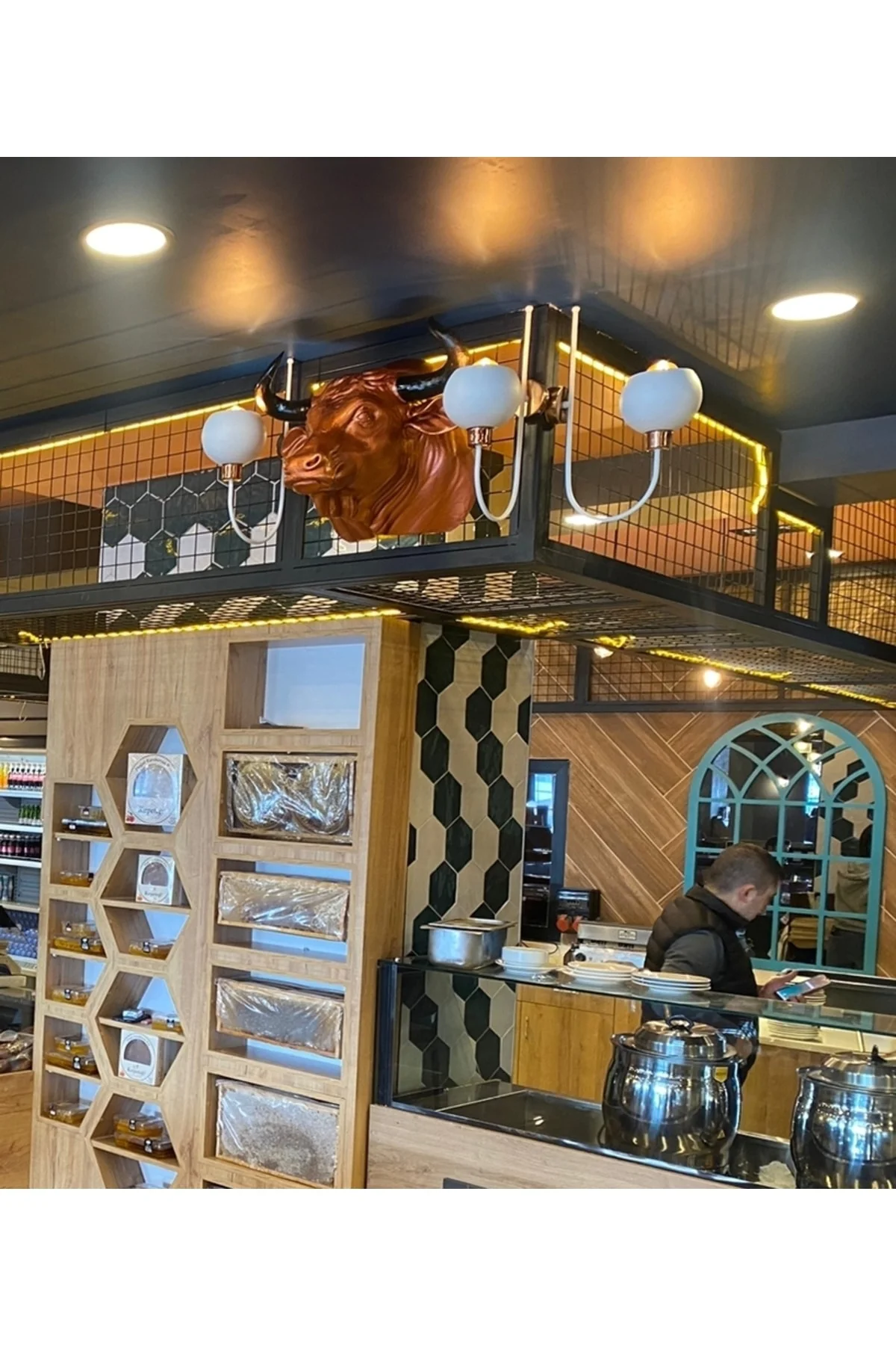 Steak House - Çiftlik - Lokanta Için Duvar Boğa Büstü 1 Adet (gerçek Boğa Başı Büyüklüğünde)