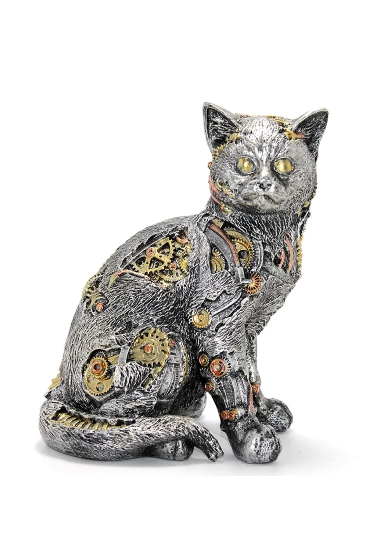 Steampunk Polyester Kedi Figürü Alk2454 Steampunk Polyester Kedi Figürü Alk2454