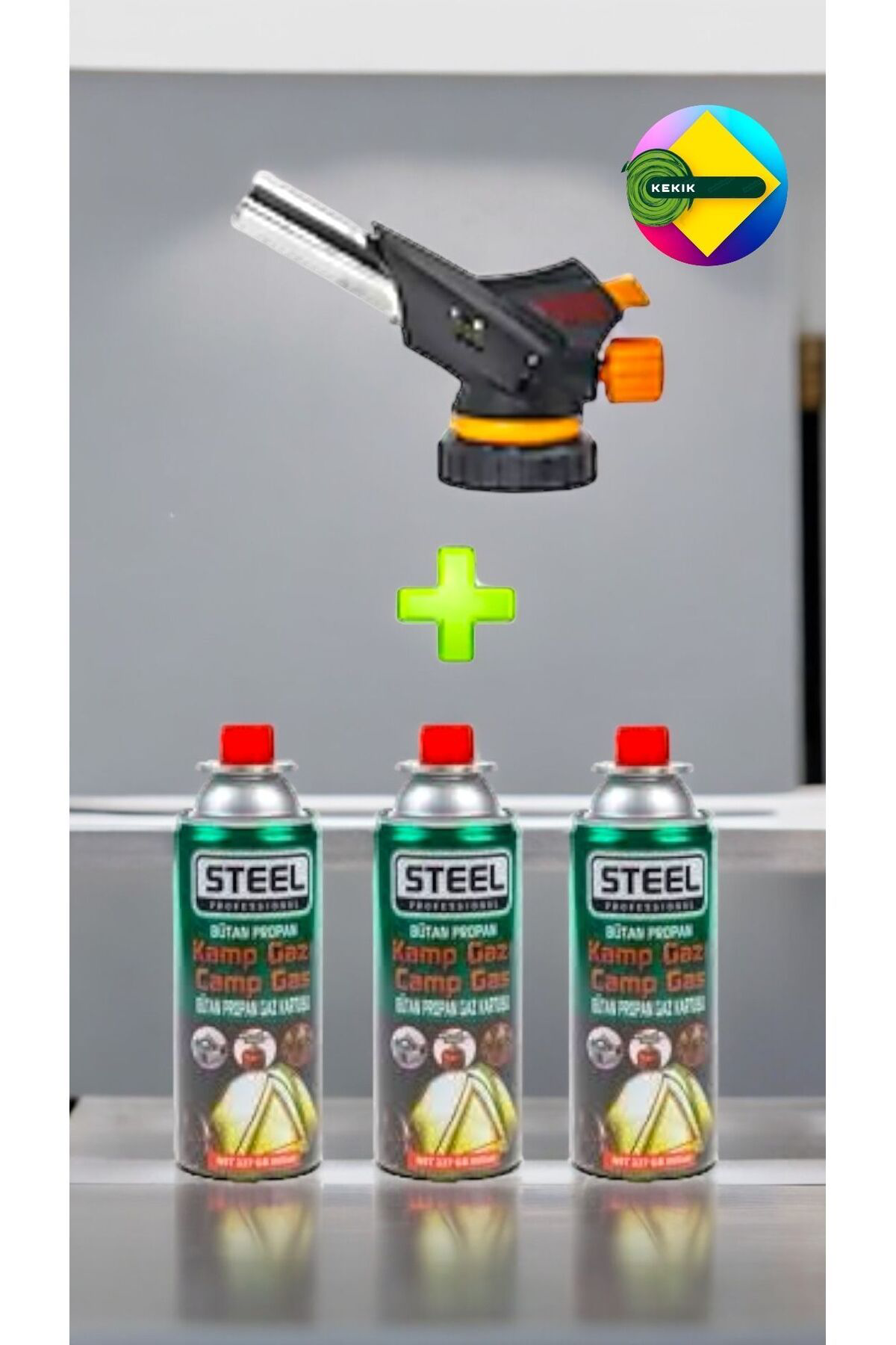 Kekikdükkan Steel Kamp Ocak Gazı Valfli Pürmüz Kartuşu 227 Gram