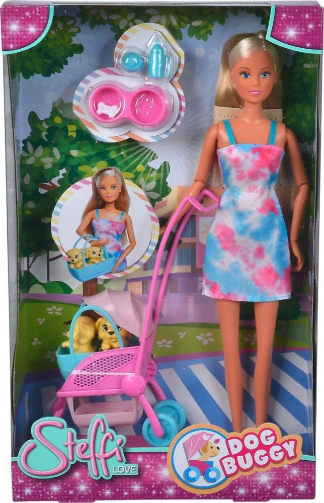 Steffi Love Sl Dog Buggy Köpek Arabalı Oyun Seti