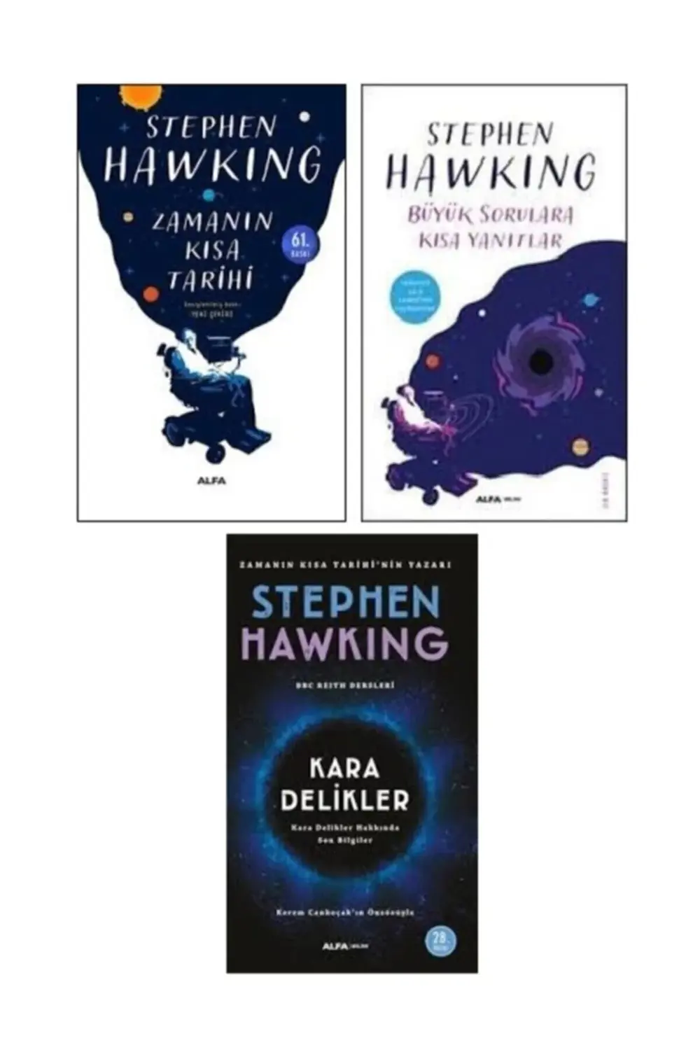 Stephen Hawking 3 Kitap Set Zamanın Kısa Tarihi-büyük Sorulara Kı