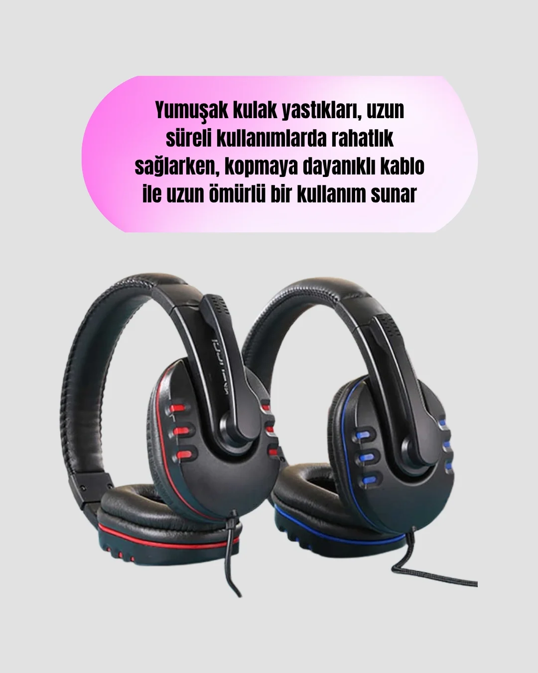 Stereo Mikrofonlu Kablolu Oyun Kulaklığı – Konforlu ve Net Ses İl