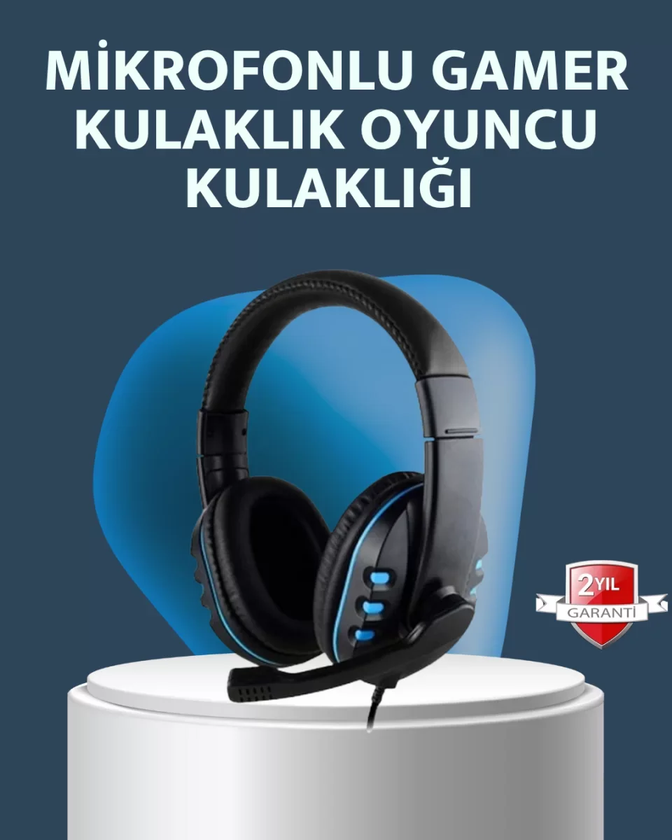 Stereo Mikrofonlu Kablolu Oyun Kulaklığı – Konforlu ve Net Ses İletimi - Lisinya