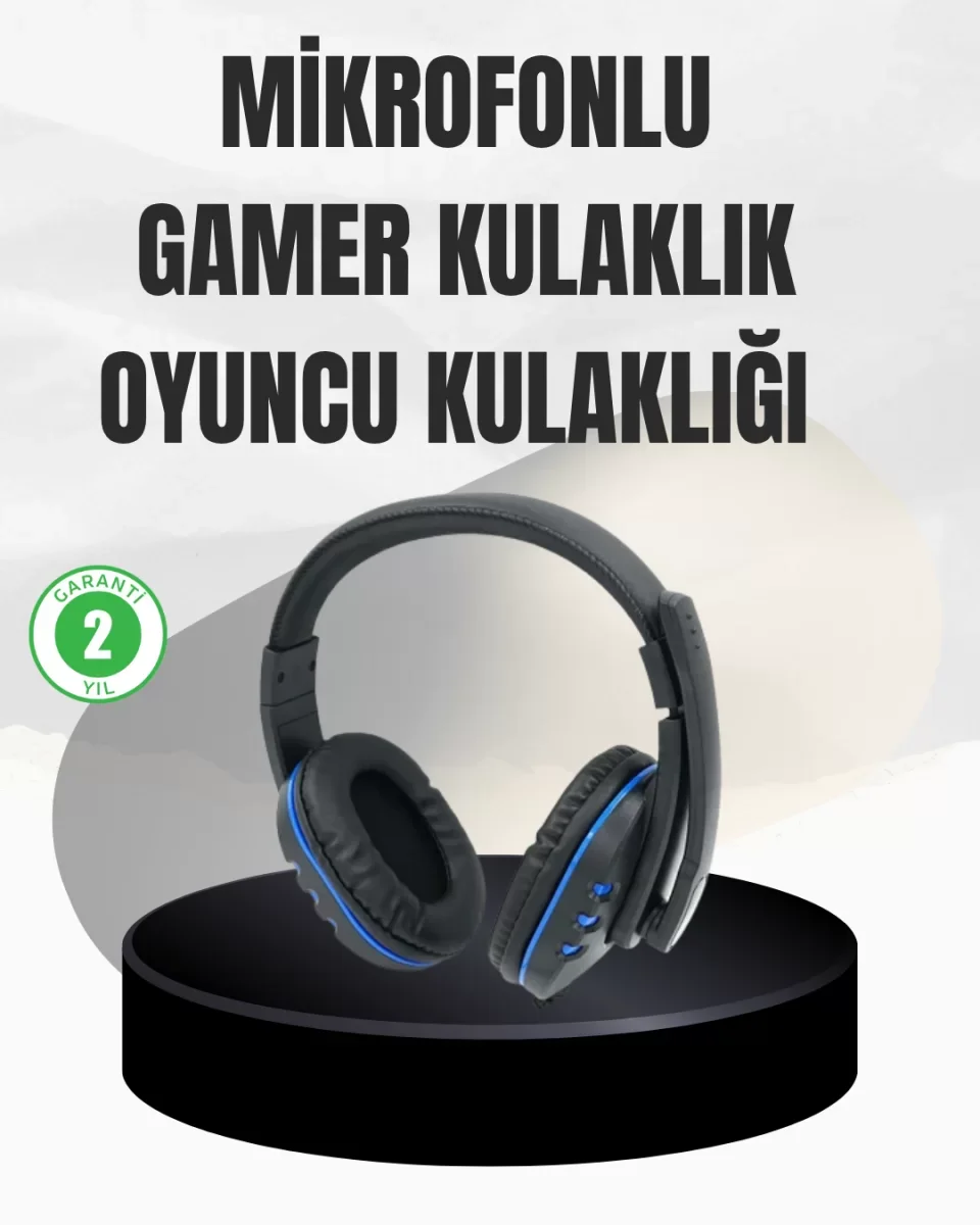 Stereo Oyun Kulaklığı – Güçlü Bas, Mikrofonlu ve Konforlu Tasarım - Lisinya