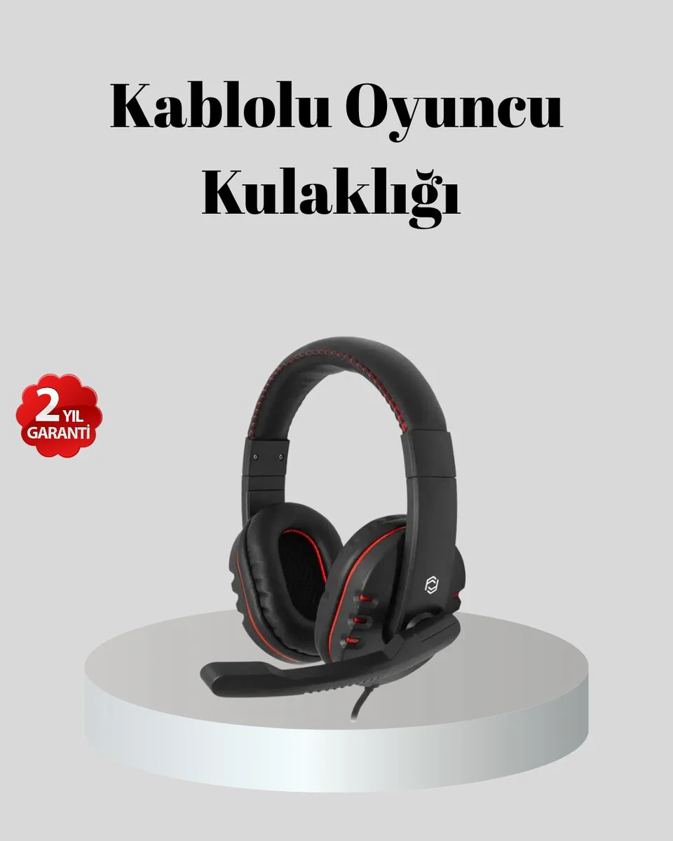 Stereo Ses Destekli Mikrofonlu Gaming Kulaklık – Yumuşak Pedli, 40mm Hoparlör, 20-20kHz