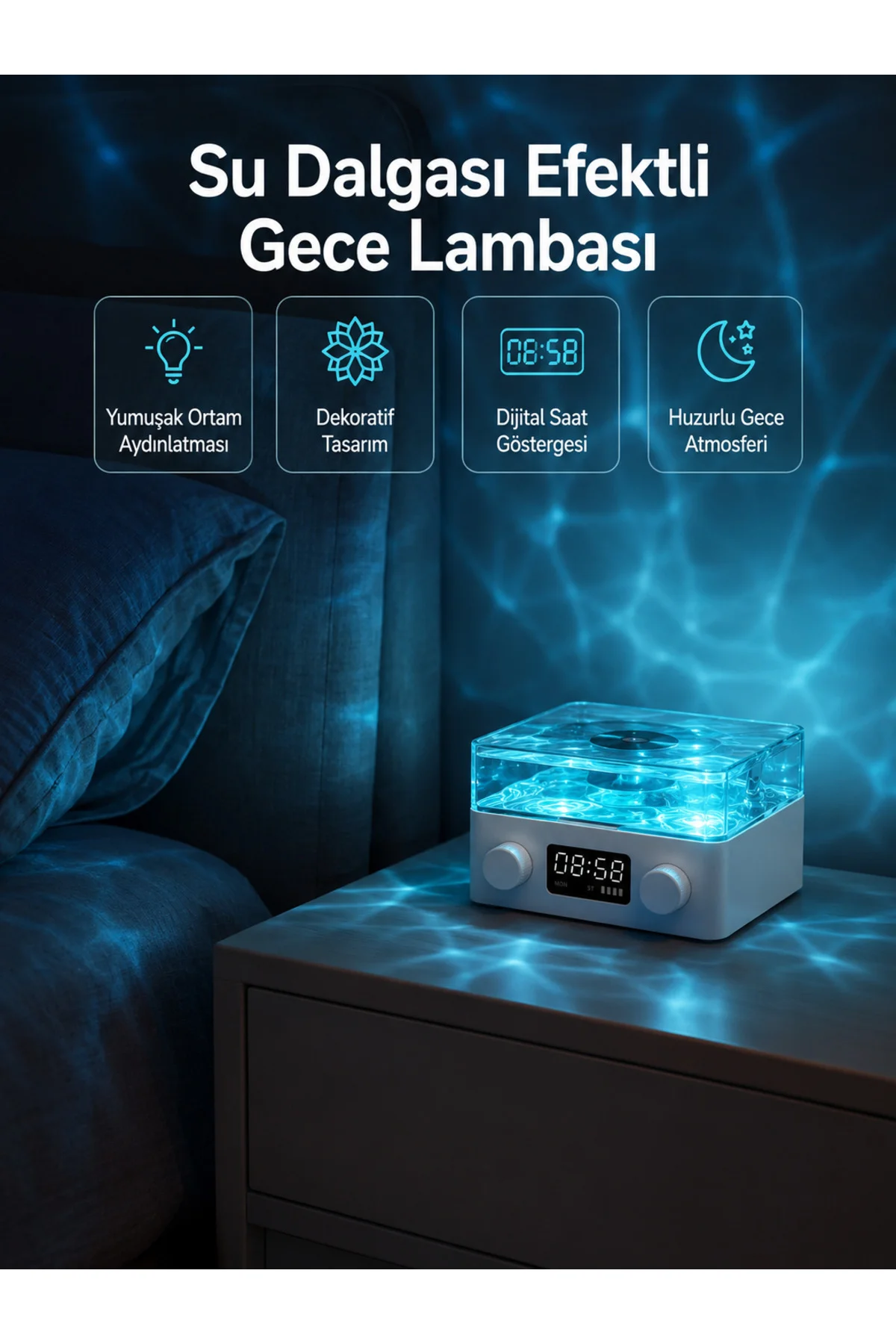 Stereo Sesli Gece Lambalı Bluetooth Hoparlör – Şık Vintage Tasarım Stereo Sesli Gece Lambalı Bluetooth Hoparlör – Şık Vintage Tasarım