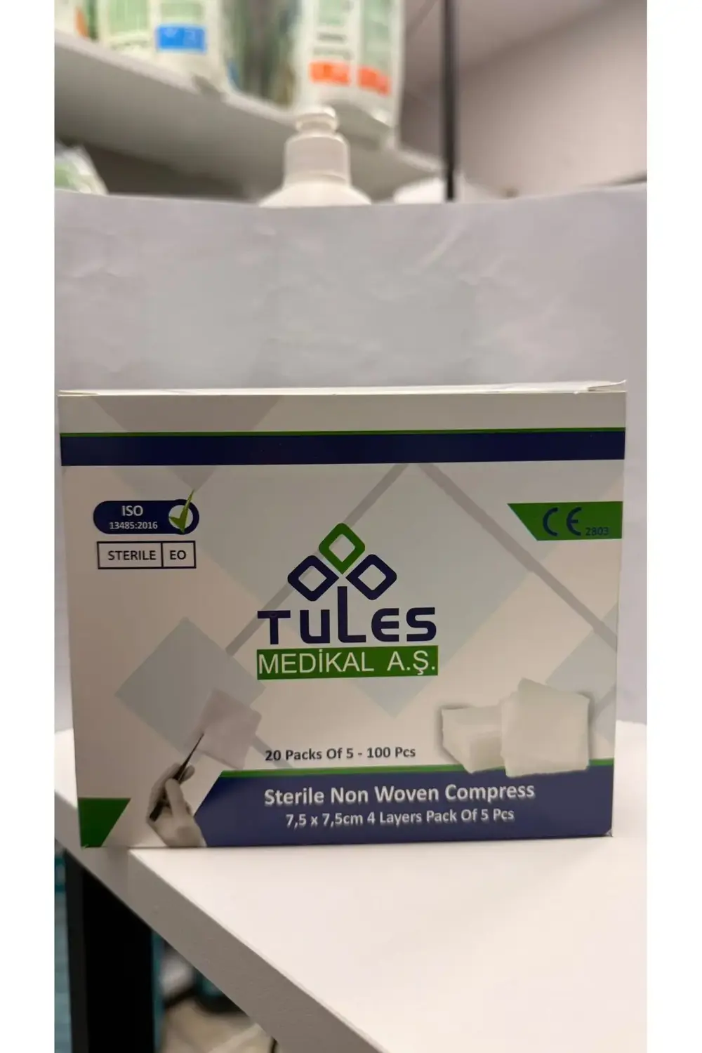 STERİL GAZLI KOMPRES 7.5X7.5 CM 100'LÜ