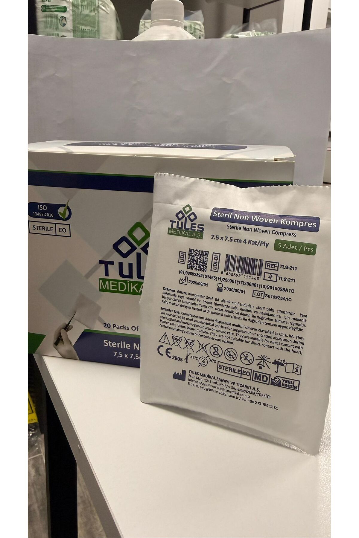 STERİL GAZLI KOMPRES 7.5X7.5 CM 100'LÜ