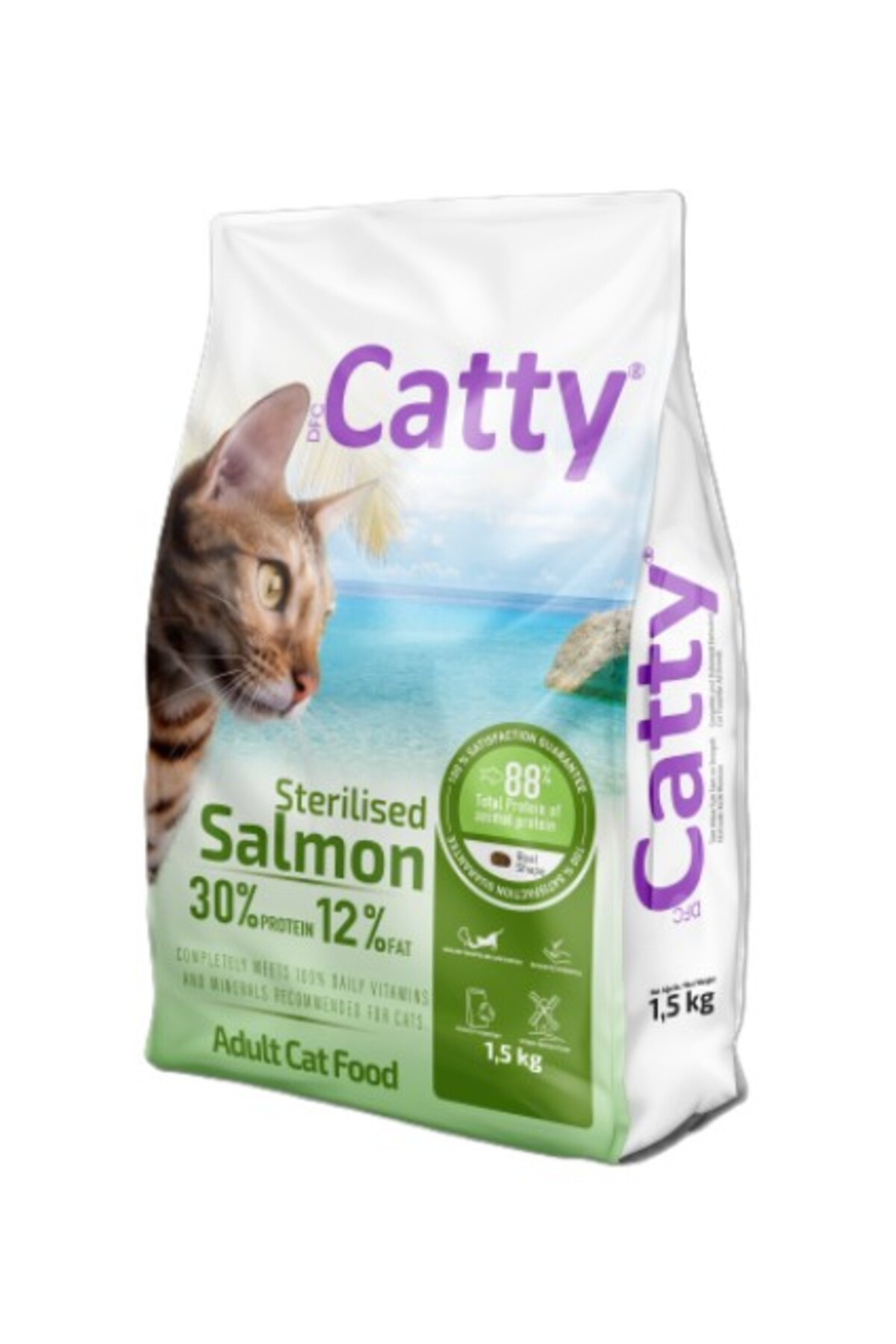 Catty Sterilised Somonlu Kısırlaştırılmış Kedi Maması 1,5 Kg - Sağlıklı