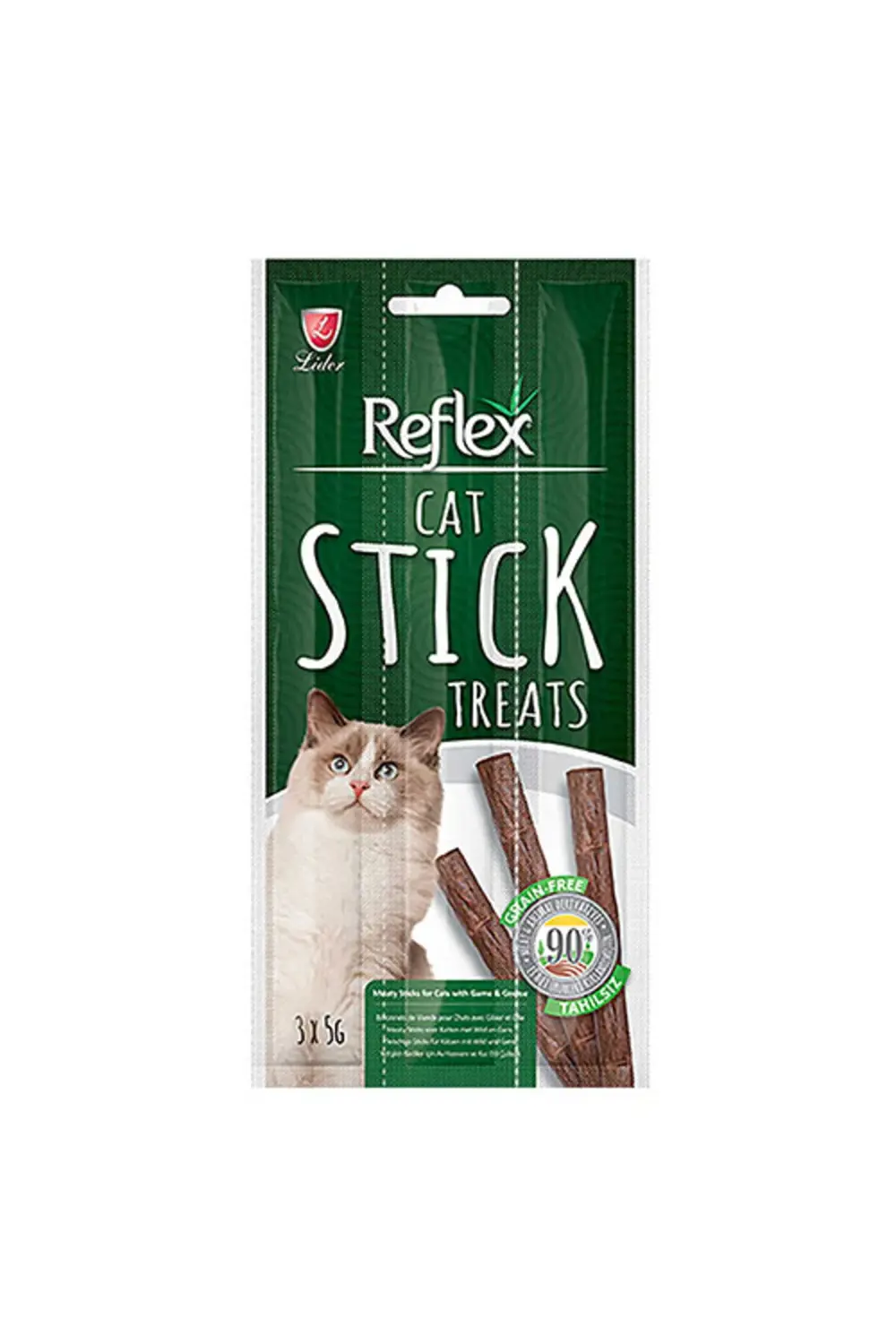 Stick Av Hayvanlı Ve Kaz Etli Tahılsız Kedi Ödül Çubuğu 3x5 gr