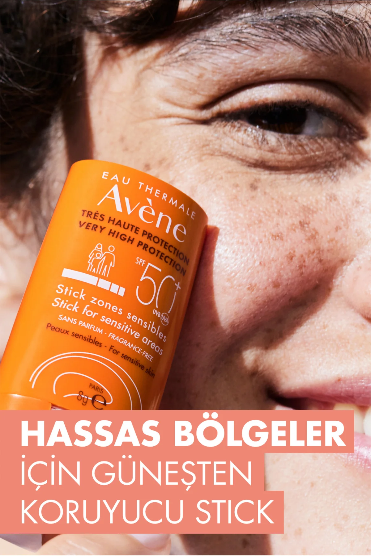 Stick Güneş Kremi SPF 50+ Hassas Bölgeler için Yüksek Koruma Sağl