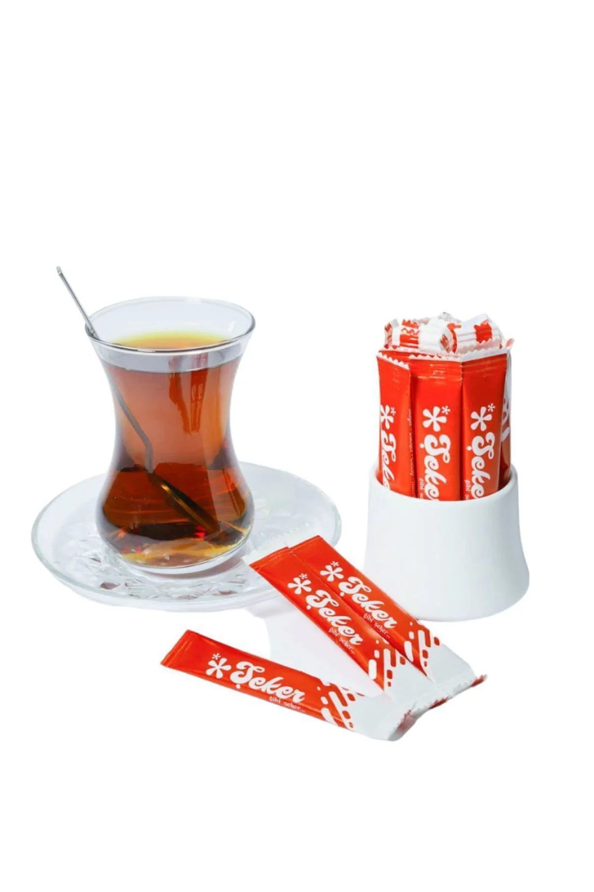 Stick Şeker 4000 Adet 3 gr ( Kırmızı Desenli )
