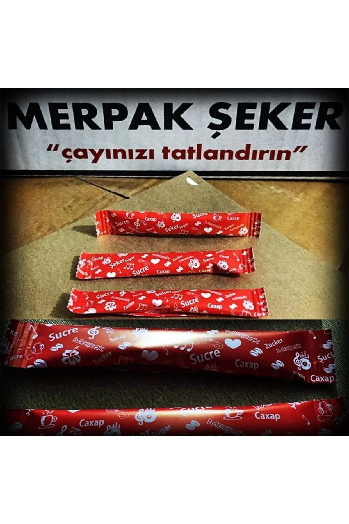 Stick Şeker (6 KG) Kırmızı Baskılı Stick Şeker 3 gr X 2000'li