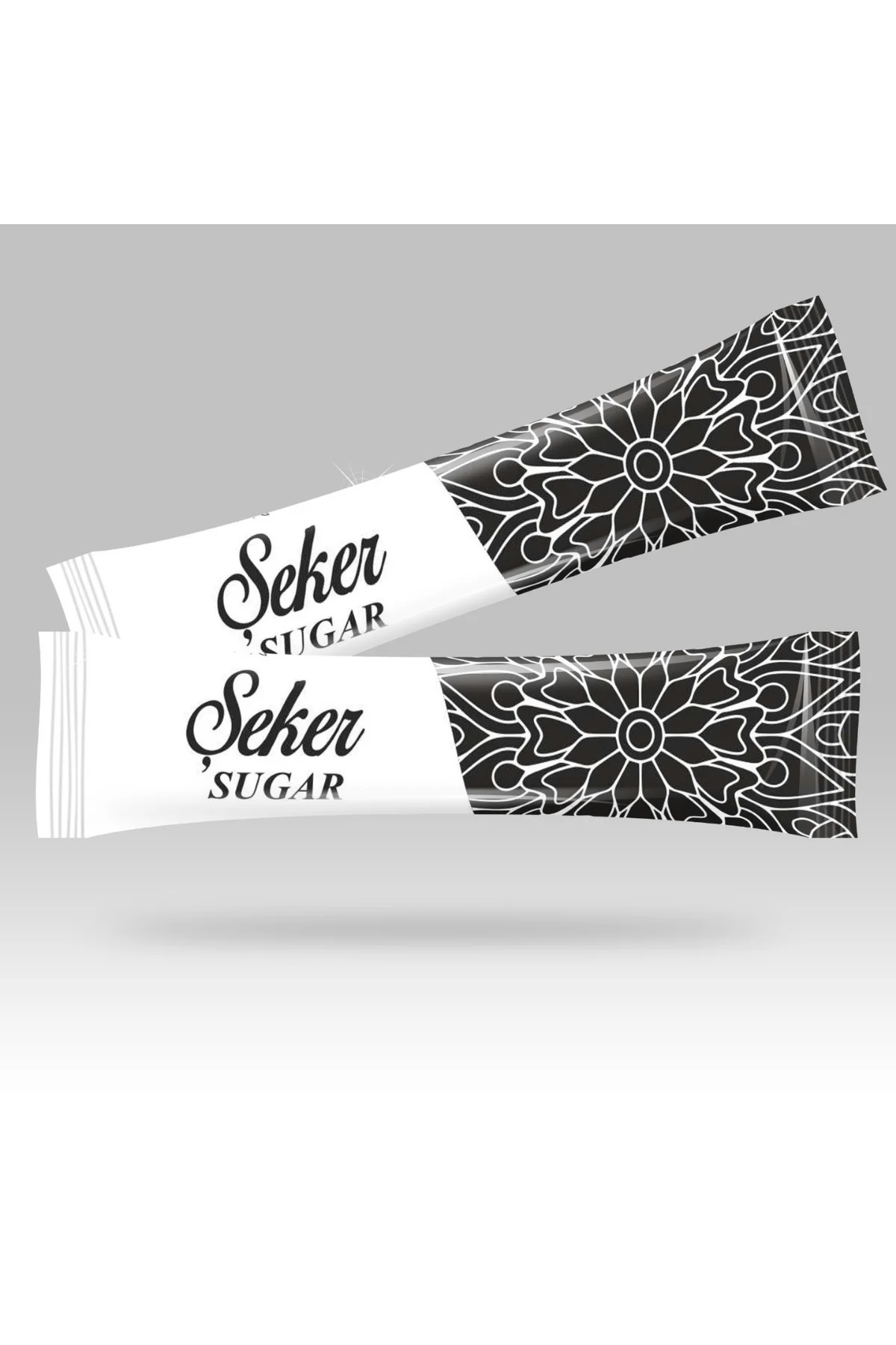 Stick Şeker Özel Üretim Desenli Tasarım B (Siyah Beyaz) X 100'lü