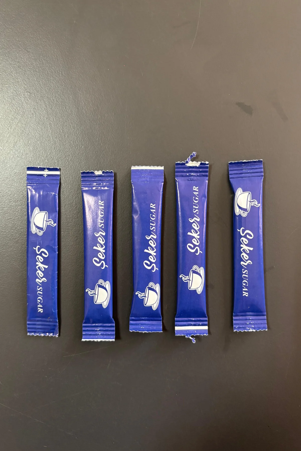 Stick Şeker Özel Üretim Desenli Tasarım E (Mavi Beyaz) X 100'lü