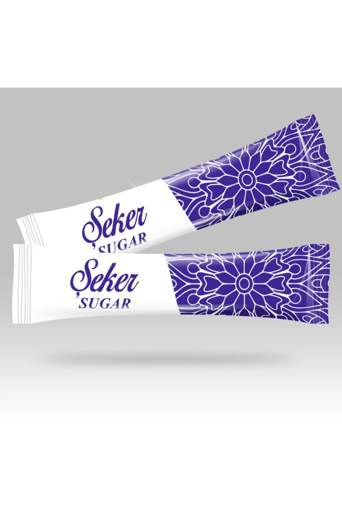 Stick Şeker Özel Üretim Desenli Tasarım B (Mavi Beyaz) X 250'li