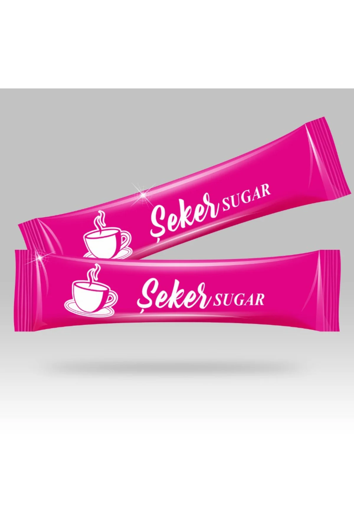 Stick Şeker Özel Üretim Desenli Tasarım E (Pembe Beyaz) X 5000'li