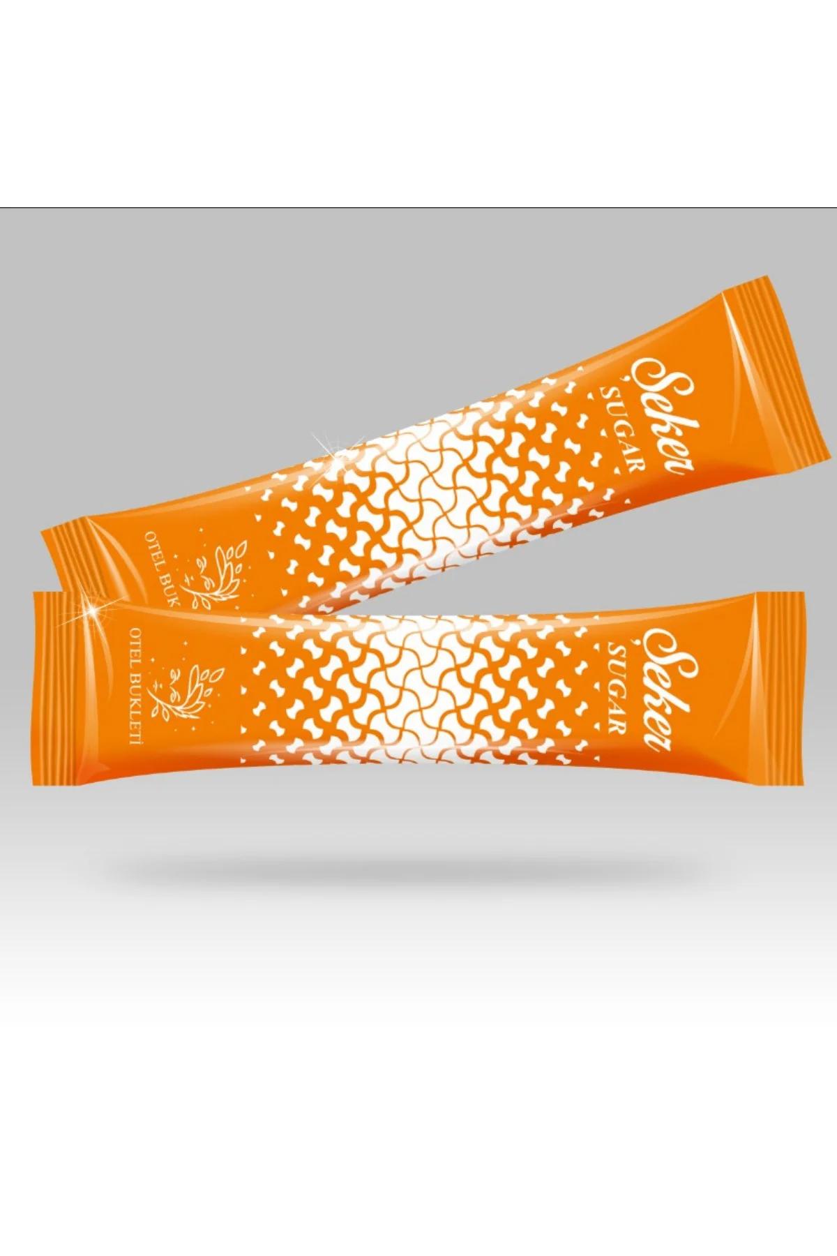 Stick Şeker Özel Üretim Desenli Tasarım C (Turuncu Beyaz) X 1 ADE