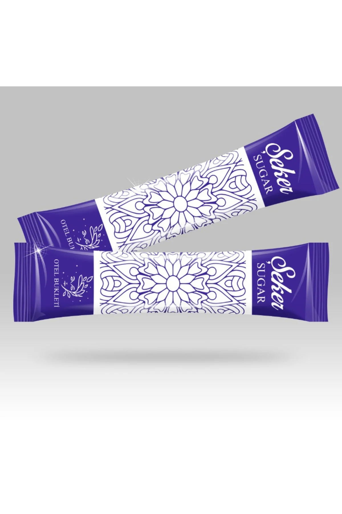 Stick Şeker Özel Üretim Desenli Tasarım D (Mavi Beyaz) X 500'lü