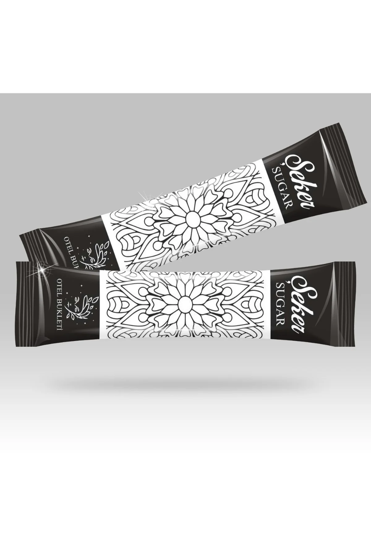Stick Şeker Özel Üretim Desenli Tasarım D (Siyah Beyaz) X 1 ADET