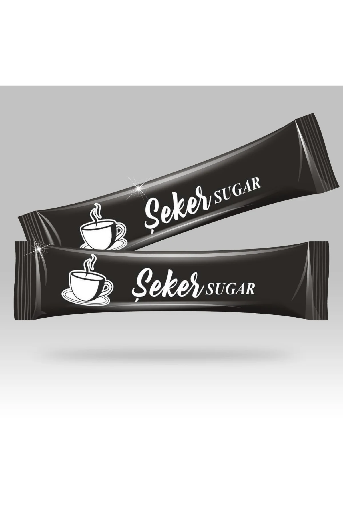 Stick Şeker Özel Üretim Desenli Tasarım E (Siyah Beyaz) X 500'lü