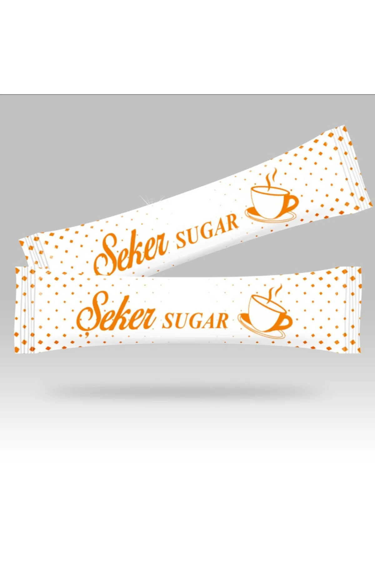 Stick Şeker Özel Üretim Desenli Tasarım F (Turuncu Beyaz) X 250'l