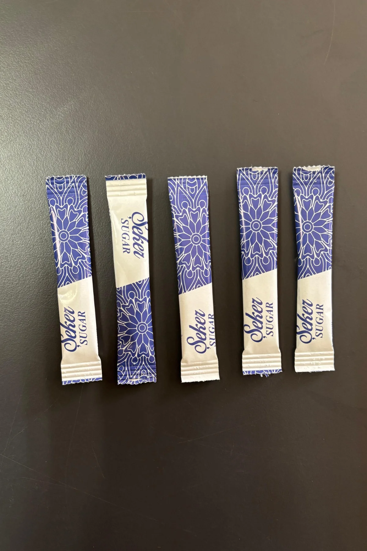Stick Şeker Özel Üretim Desenli Tasarım B (Mavi Beyaz) X 250'li