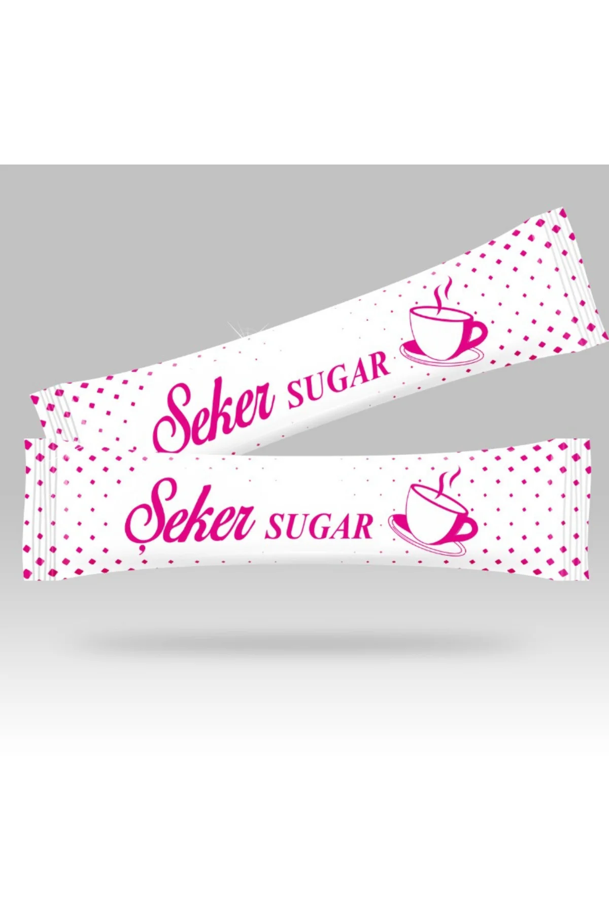 Stick Şeker Özel Üretim Desenli Tasarım F (Pembe Beyaz) X 1000'li