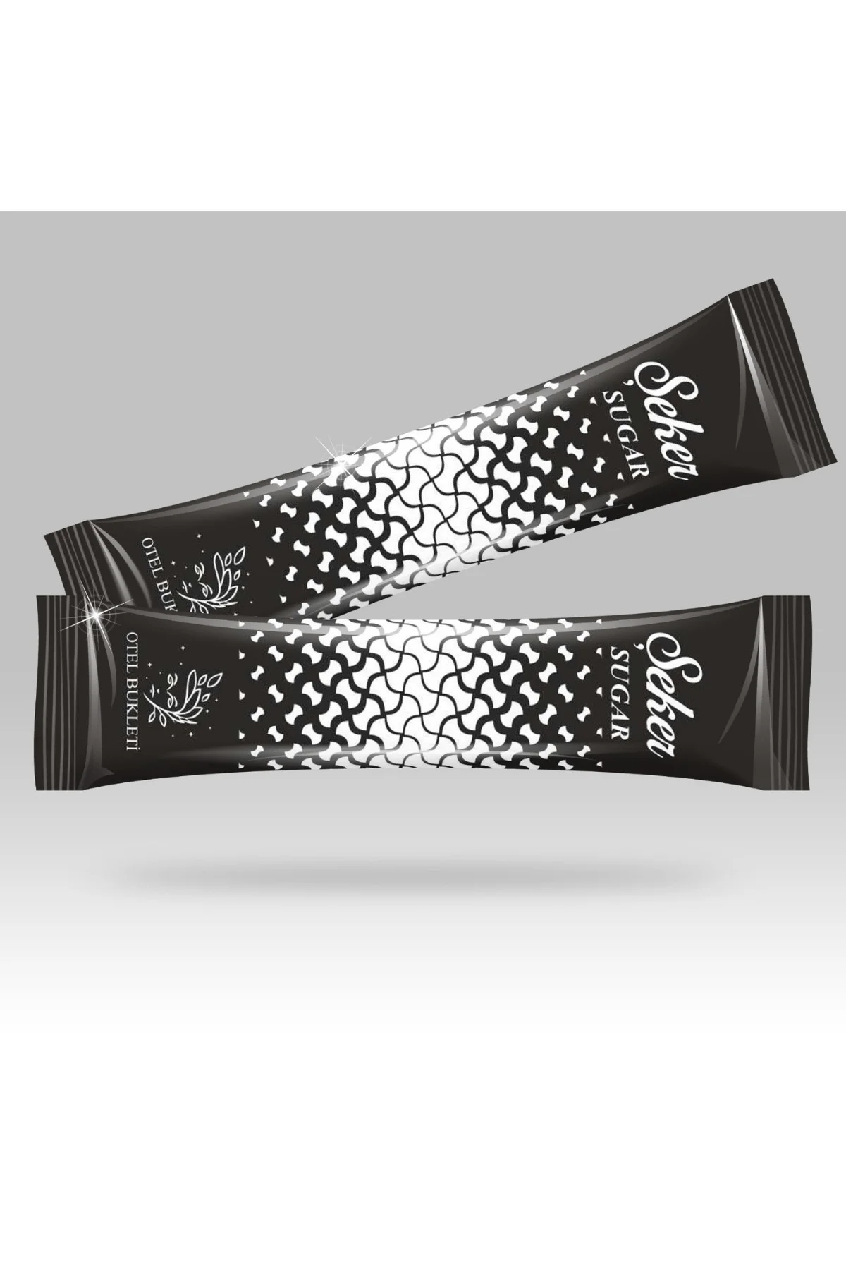 Stick Şeker Özel Üretim Desenli Tasarım C (siyah Beyaz) X 100'lü