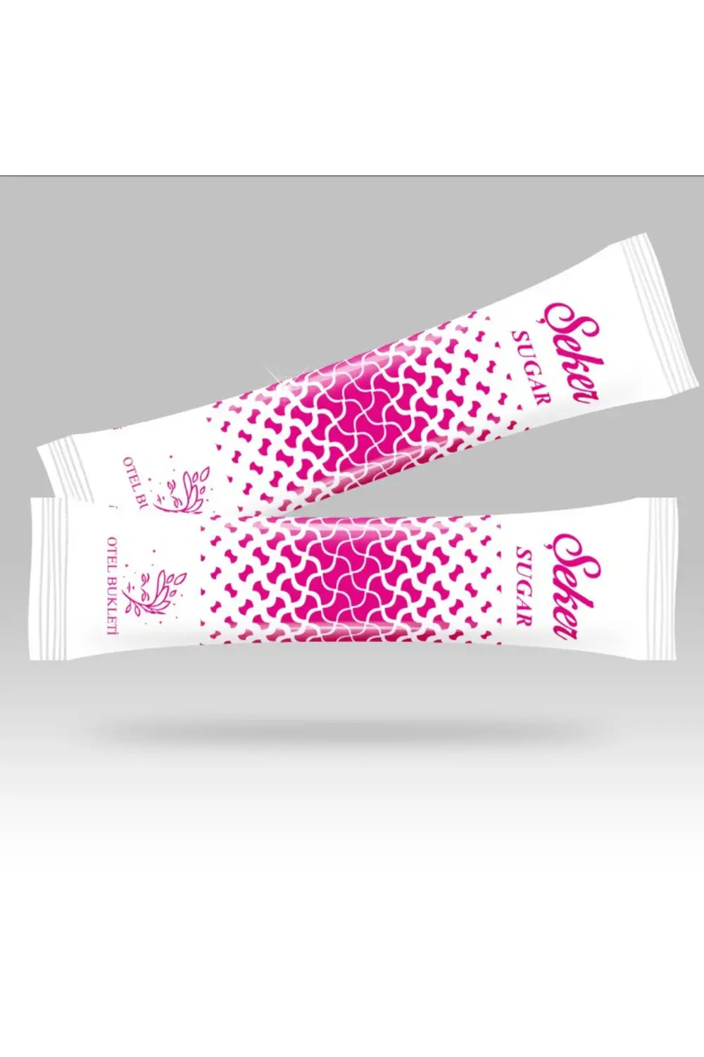 Stick Şeker Özel Üretim Desenli Tasarım A (Pembe Beyaz) X 250'li