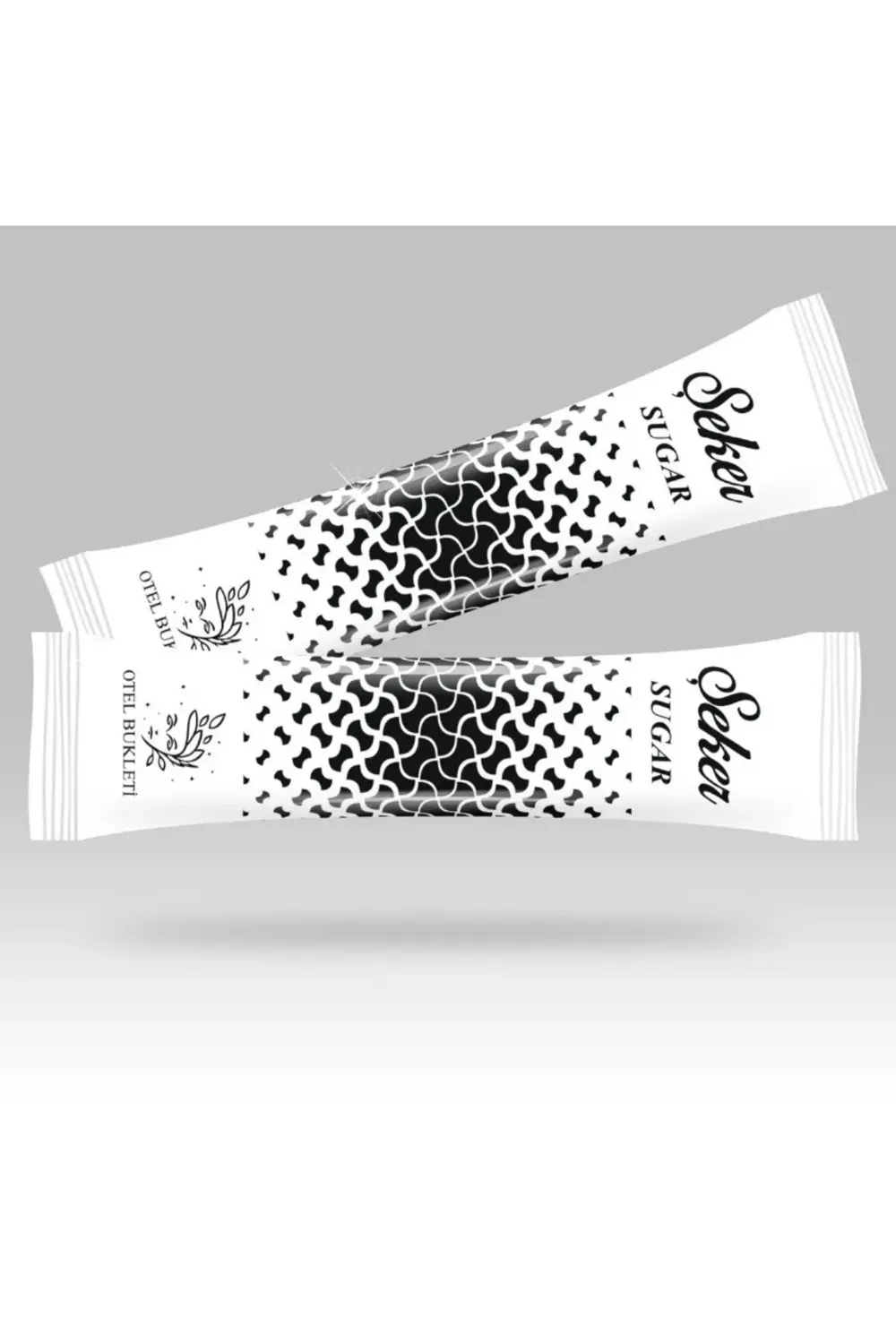 Stick Şeker Özel Üretim Desenli Tasarım A (Siyah Beyaz) X 500'lü
