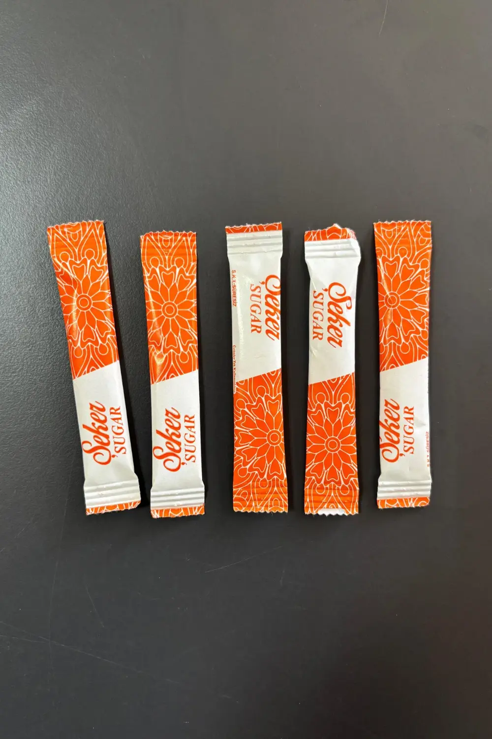 Stick Şeker Özel Üretim Desenli Tasarım B (Turuncu Beyaz) X 1 ADE