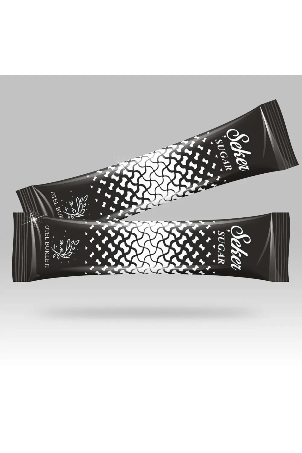 Stick Şeker Özel Üretim Desenli Tasarım C (Siyah Beyaz) X 250'li