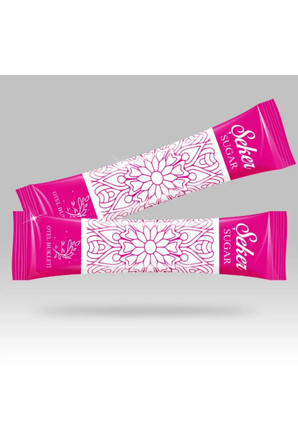 Stick Şeker Özel Üretim Desenli Tasarım D (Pembe Beyaz) X 1 ADET
