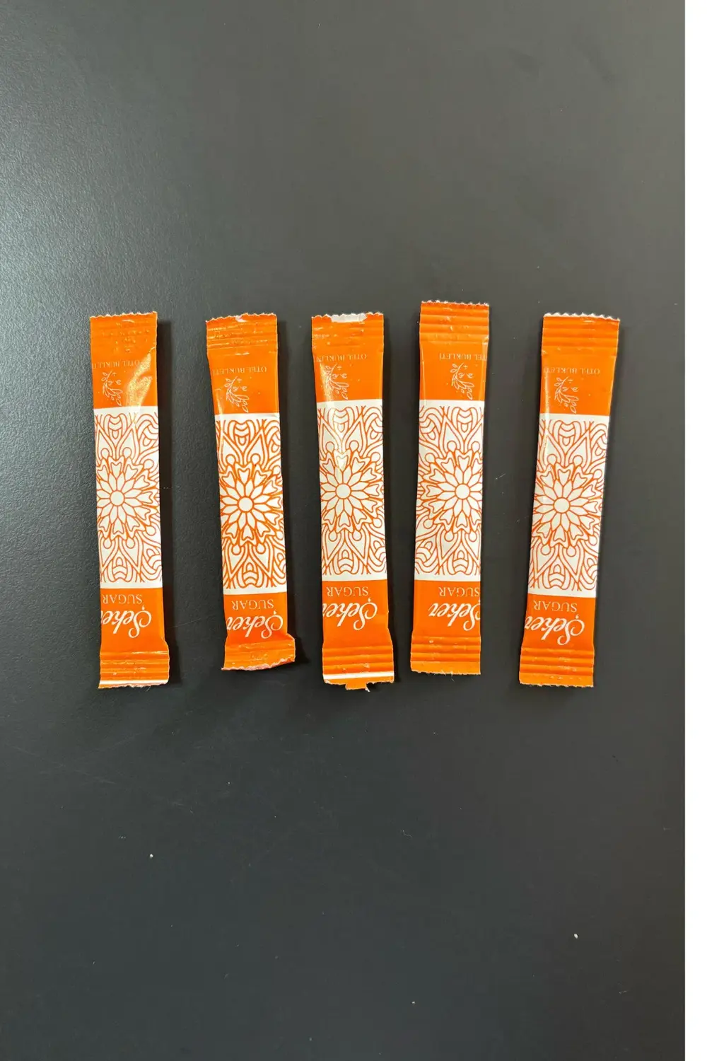 Stick Şeker Özel Üretim Desenli Tasarım D (Turuncu Beyaz) X 1 ADE