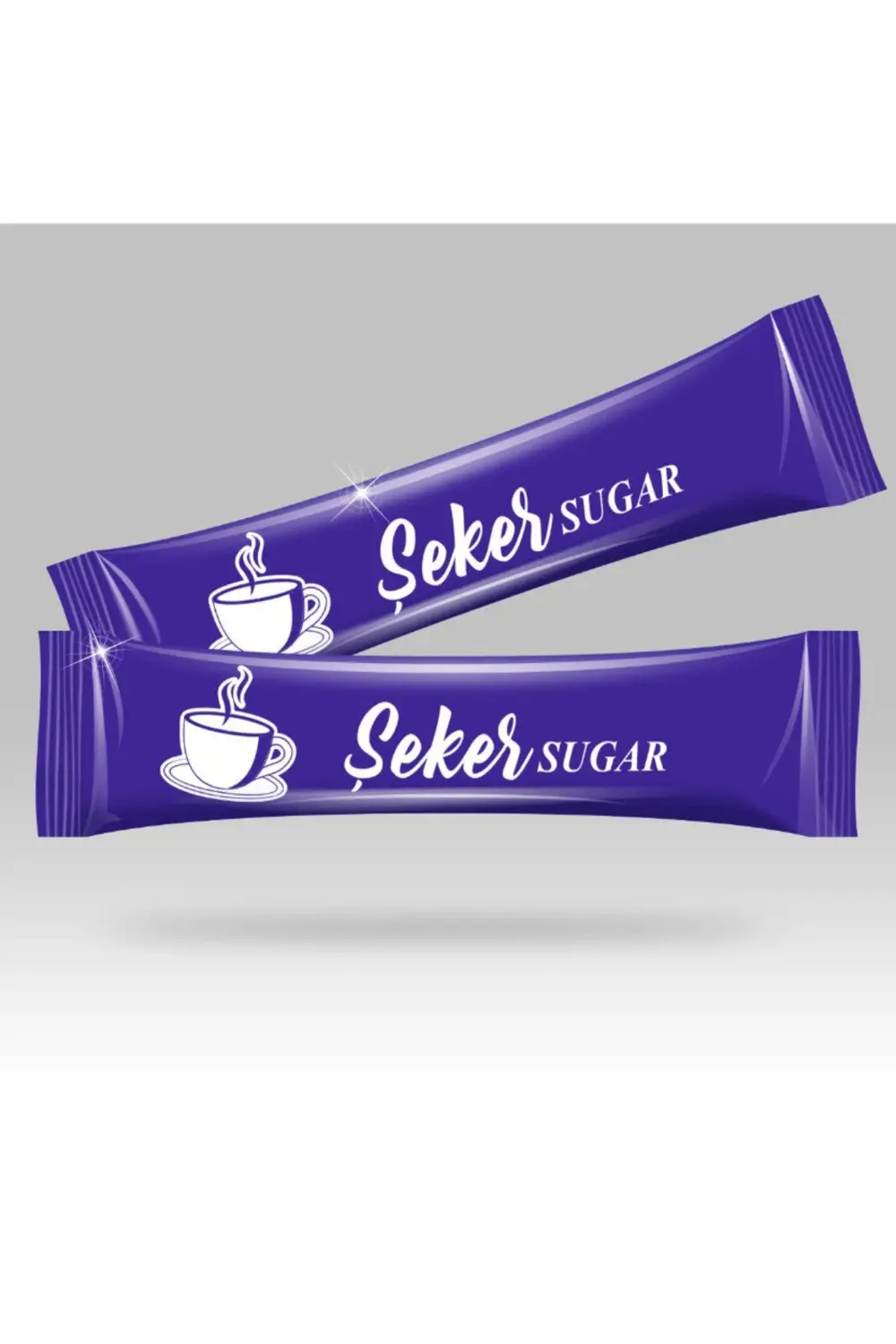 Stick Şeker Özel Üretim Desenli Tasarım E (Mavi Beyaz) X 100'lü