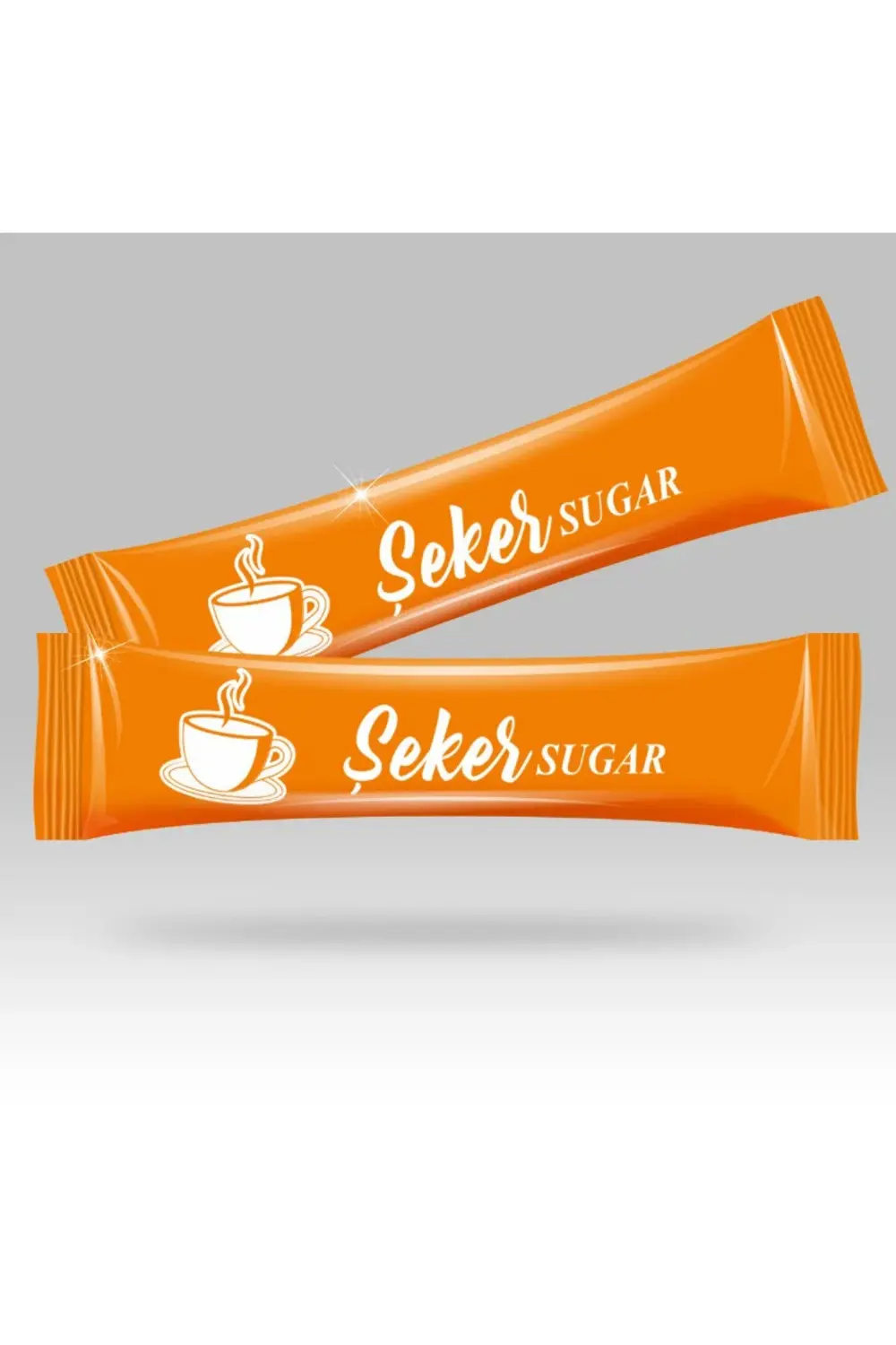 Stick Şeker Özel Üretim Desenli Tasarım E (Turuncu Beyaz) X 1 ADE