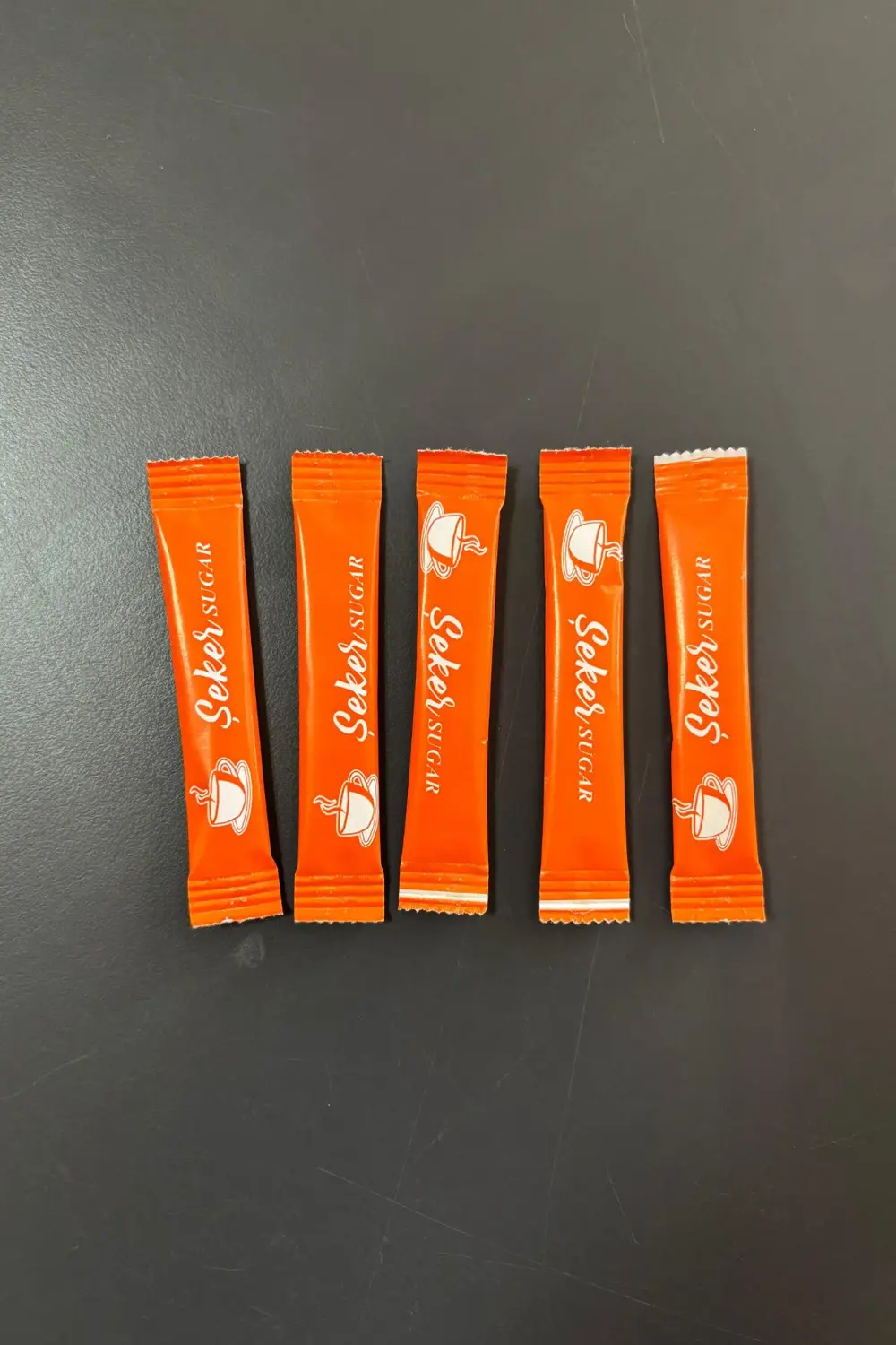 Stick Şeker Özel Üretim Desenli Tasarım E (Turuncu Beyaz) X 250'l