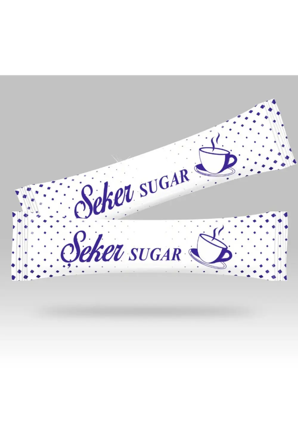 Stick Şeker Özel Üretim Desenli Tasarım F (Mavi Beyaz) X 500'lü